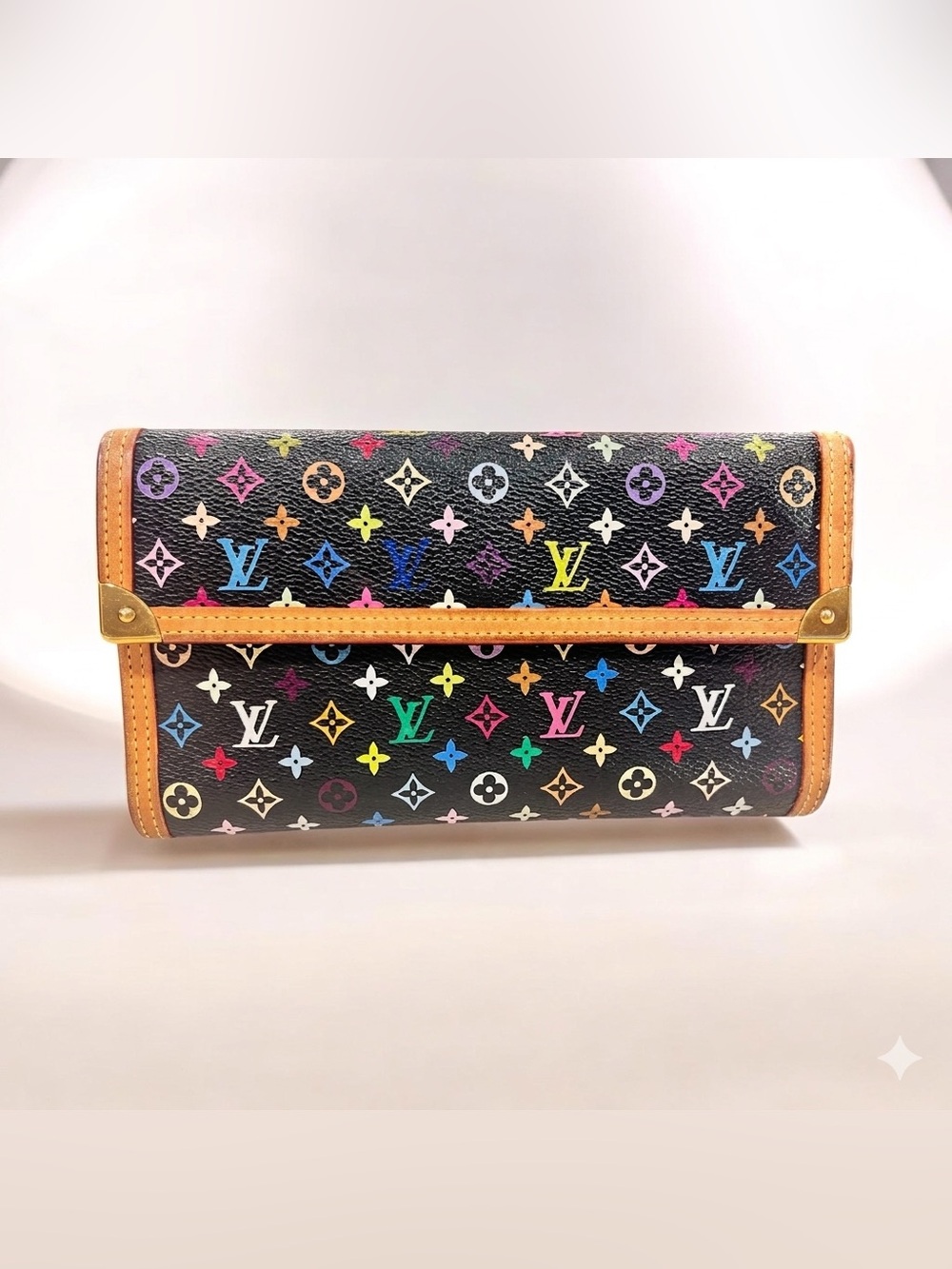 Louis Vuitton Monogram Multicolore Porte Trésor International Wallet Noir M92658